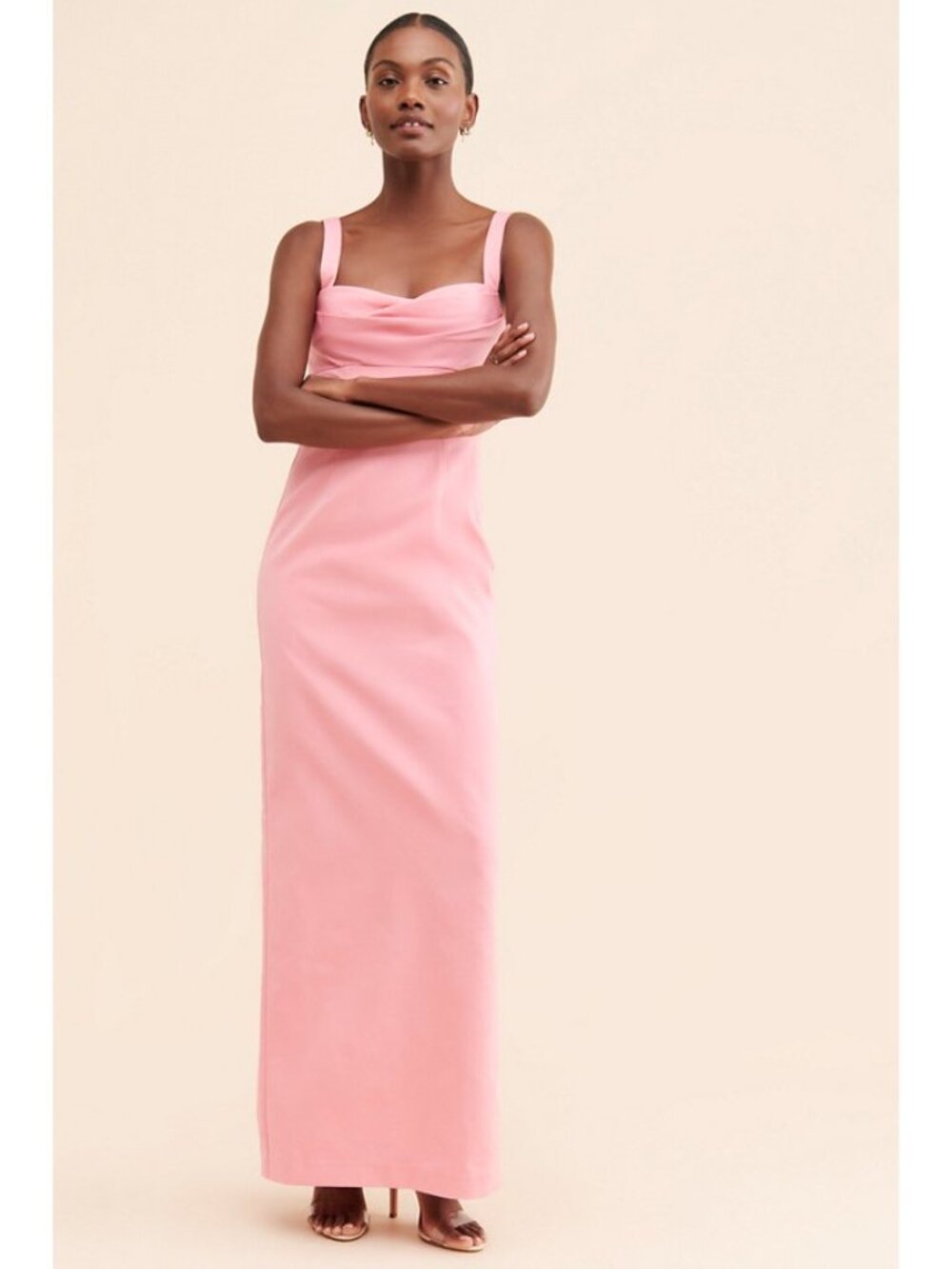 ML MONIQUE LHUILLIER Women's Marina Faille Dress Size 2 In Pink